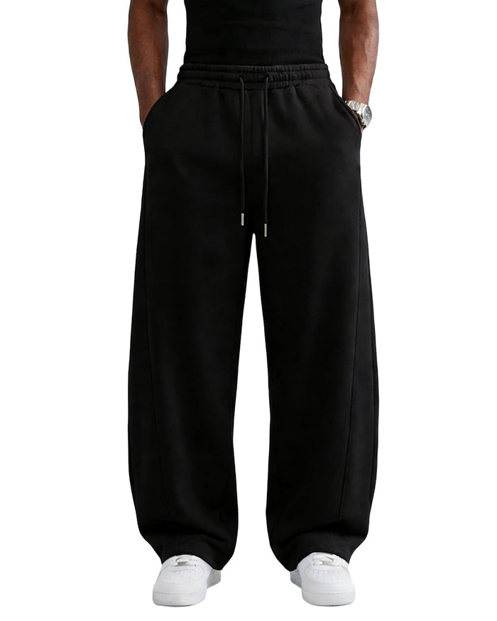 Wangdo Men's Baggy Sweatpants Wide Leg Lounge Cotton Casual Jogging Pants