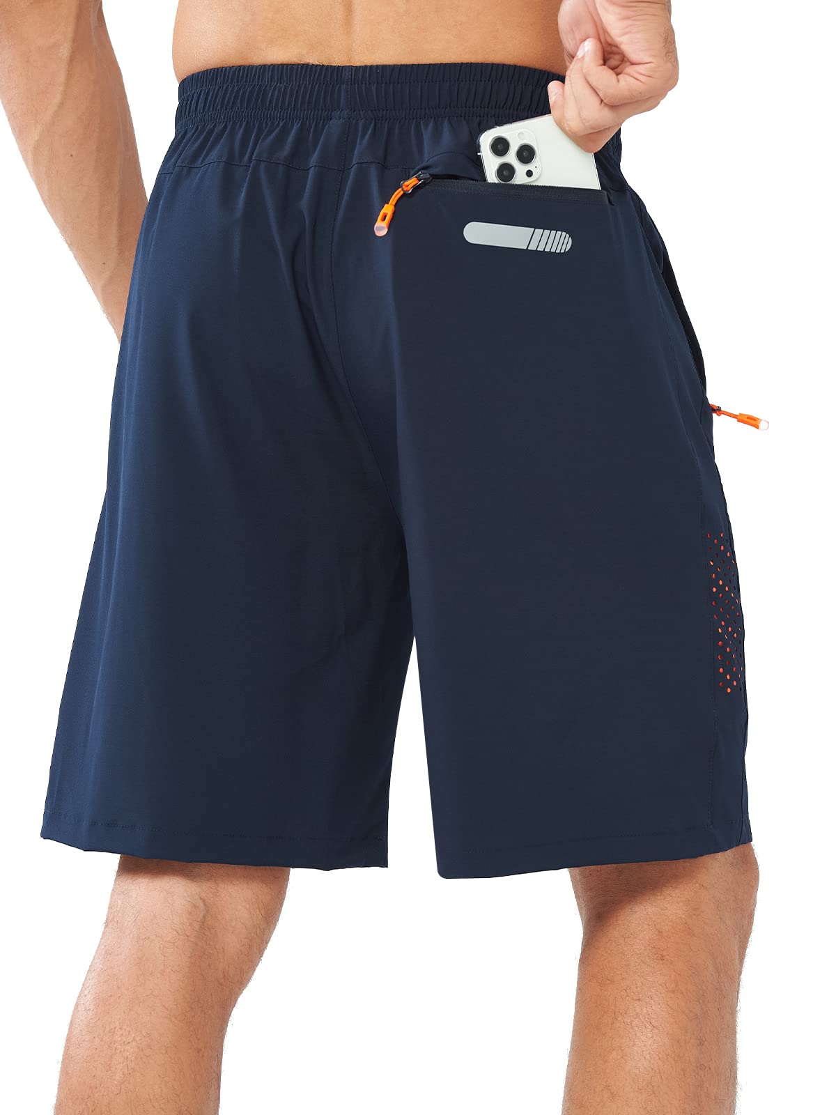 NORTHYARD Men's Athletic Running Shorts Gym Workout 7"/9"/5" Zipper Pockets