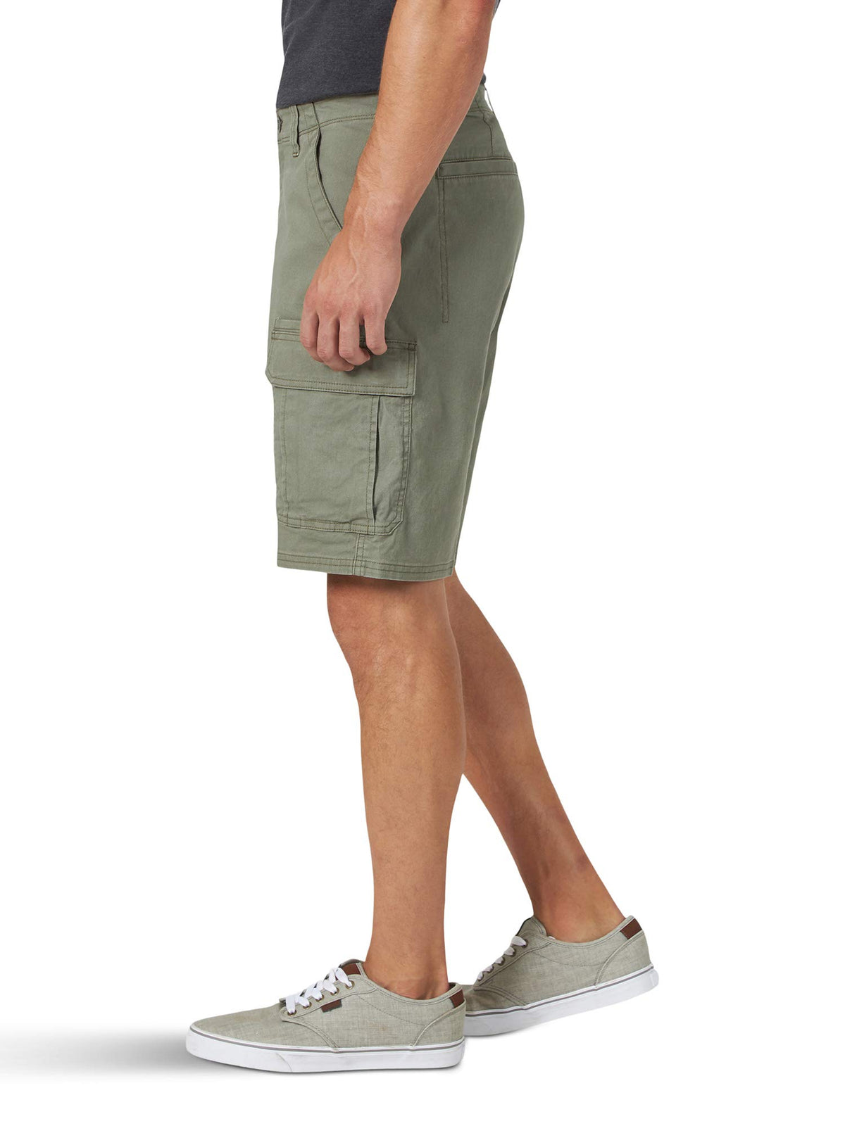 Wrangler Authentics Men's Classic Cargo Stretch Short, Dusty Olive, 38