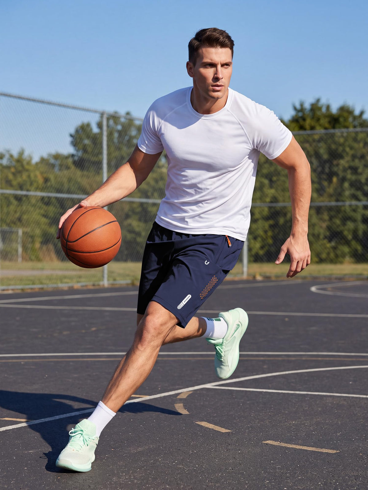 NORTHYARD Men's Athletic Running Shorts Gym Workout 7"/9"/5" Zipper Pockets