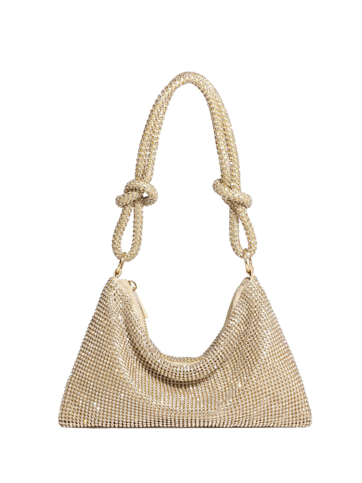 YUWITA Rhinestone Purse for Women Evening Bag Glitter Sparkly Mini Handbags (Gold)